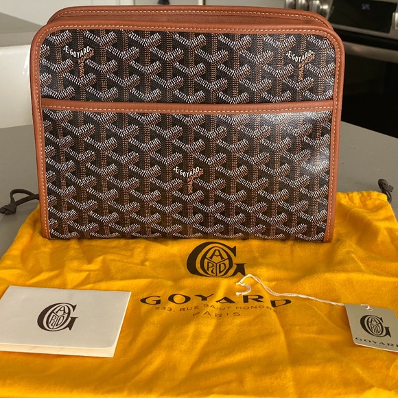 goyard Handbags - Goyard Pochette Jouvence MM  BLACK/TAN